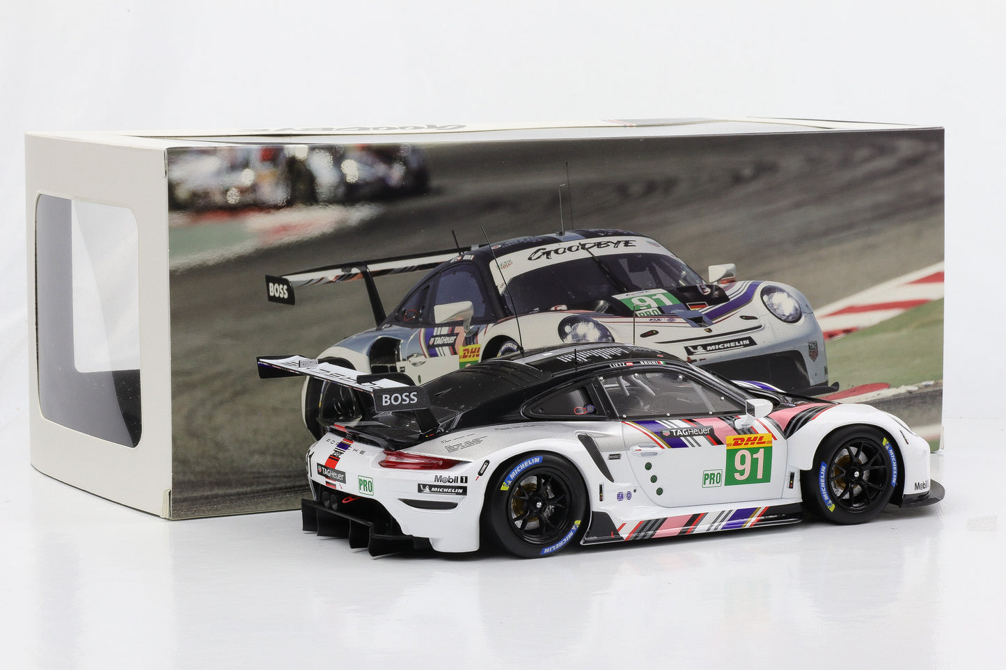 1:18 Porsche 911 RSR-19 Goodbye #91 Last Race WEC 2022 Bruni, Lietz Ixo