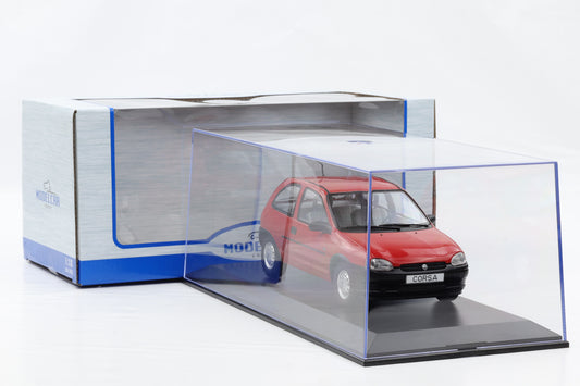 1:18 Opel Corsa B 1993 rot mit Vitrine MCG18513 diecast