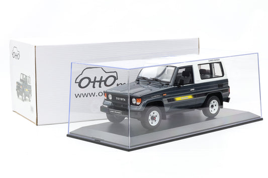 1:18 OTTOmobile Toyota Land Cruiser LJ 73 1987 grau OT437 + Vitrine