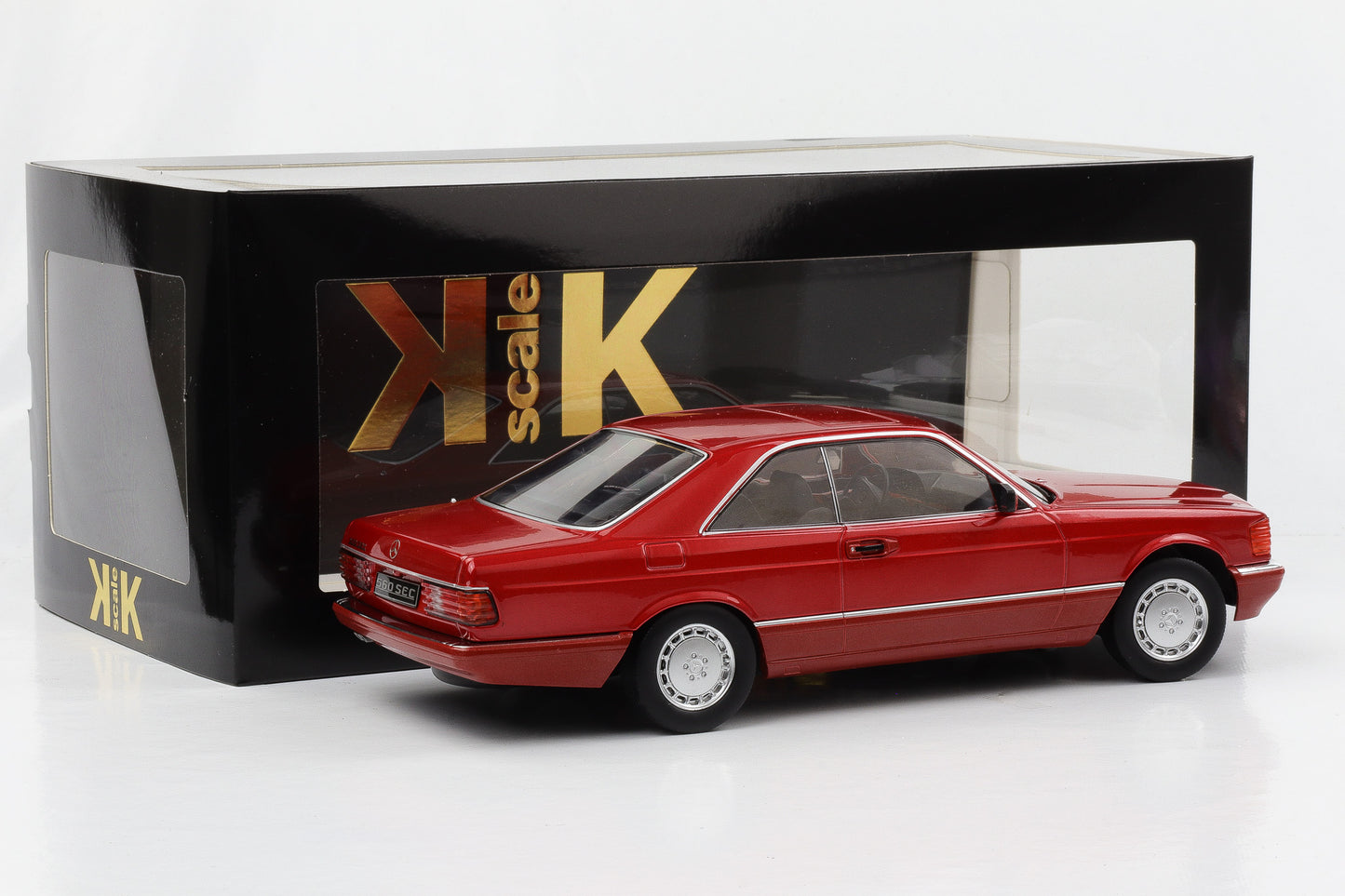 1:18 KK-Scale Mercedes-Benz 500 SEC Coupe C126 1987 rot metallic diecast