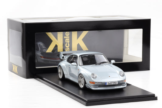 1:18 KK Scale Porsche 911 993 GT2 1996 polarsilber mit Speedline Felgen / Diecast