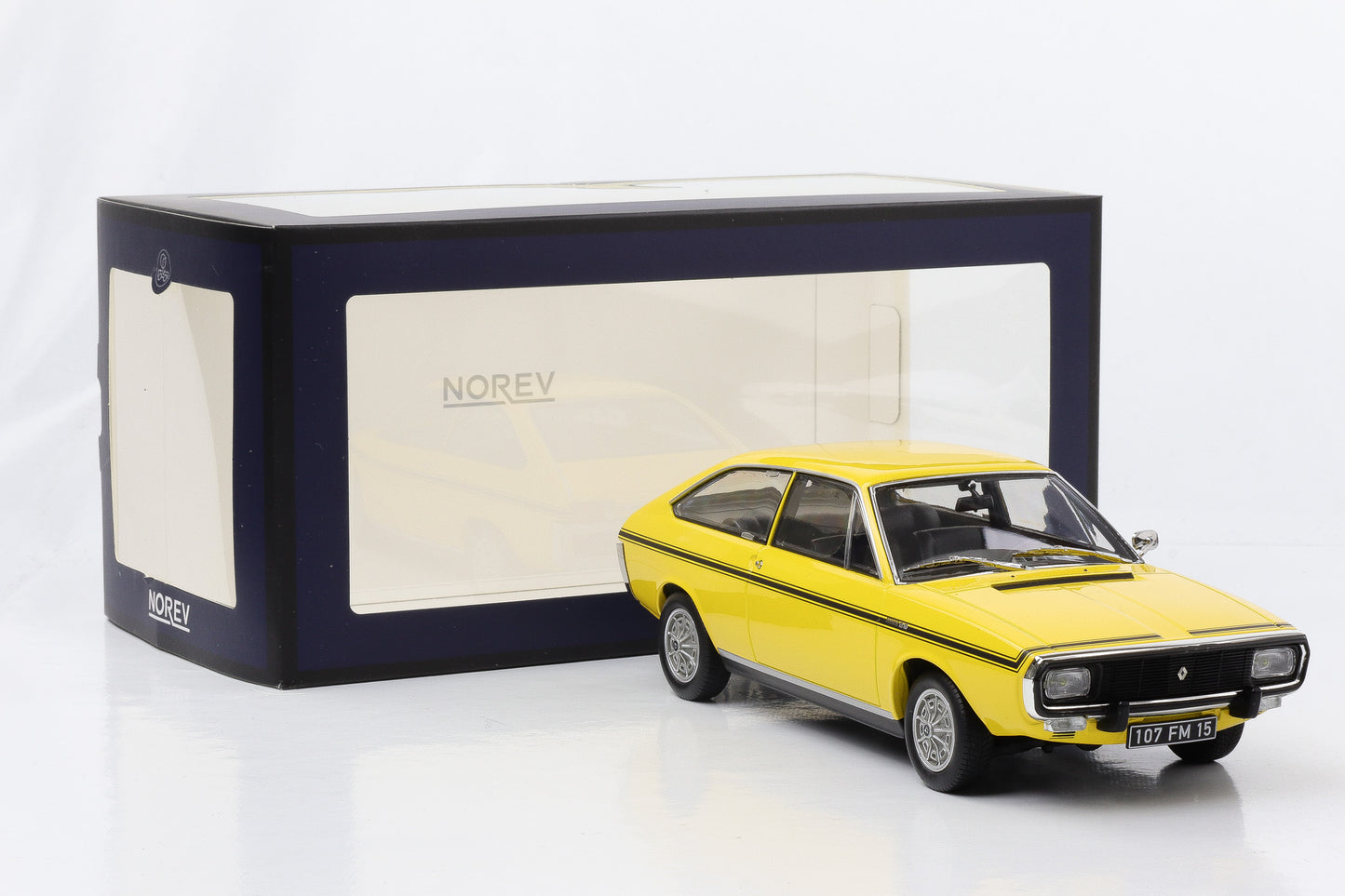1:18 Norev Renault 15 TL 1973 gelb mit schwarzem Dekor Limited Edition 185351