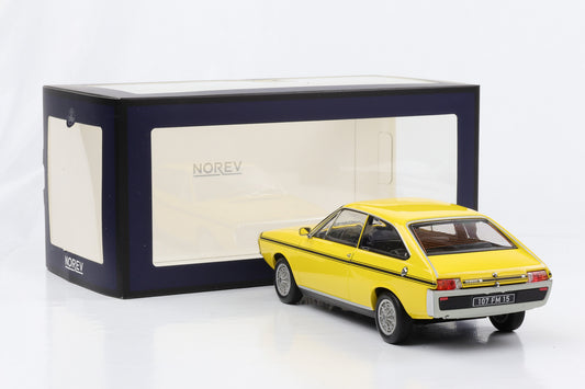 1:18 Norev Renault 15 TL 1973 gelb mit schwarzem Dekor Limited Edition 185351
