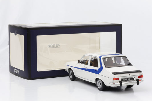 1:18 Norev Renault 12 1984 weiß mit blauem Dekor limited 185246