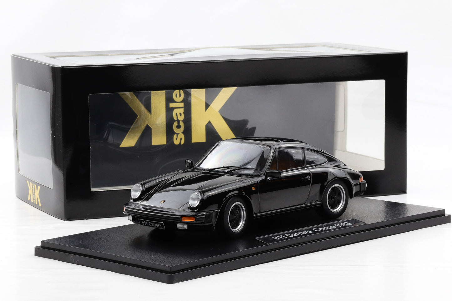1:18 KK Scale Porsche 911 Carrera Coupe G-Modell 1984 schwarz diecast