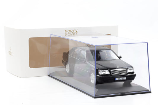 1:18 Norev Mercedes-Benz S-Klasse S600 W140 V12 1997 Obsidian Black + Vitrine