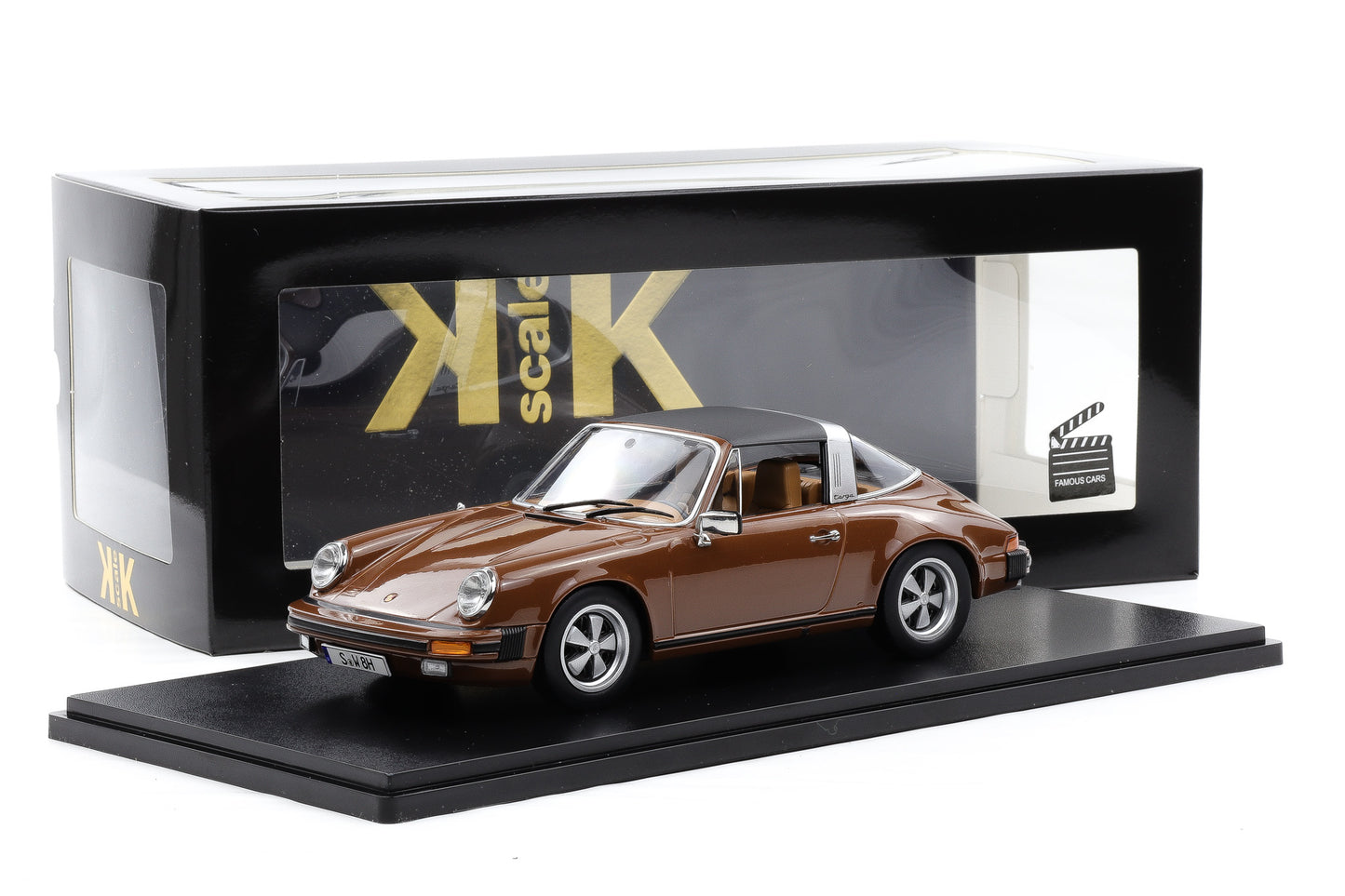 1:18 KK Scale Porsche 911 SC Targa 1975 braun Tatort Stuttgart