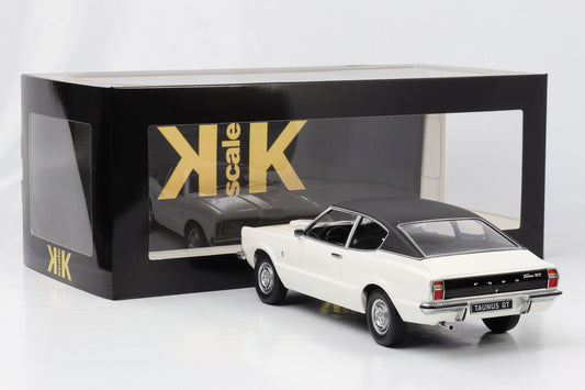 1:18 Ford Taunus GT Coupe mit Vinyldach 1971 weiss mattschwarz KK-Scale