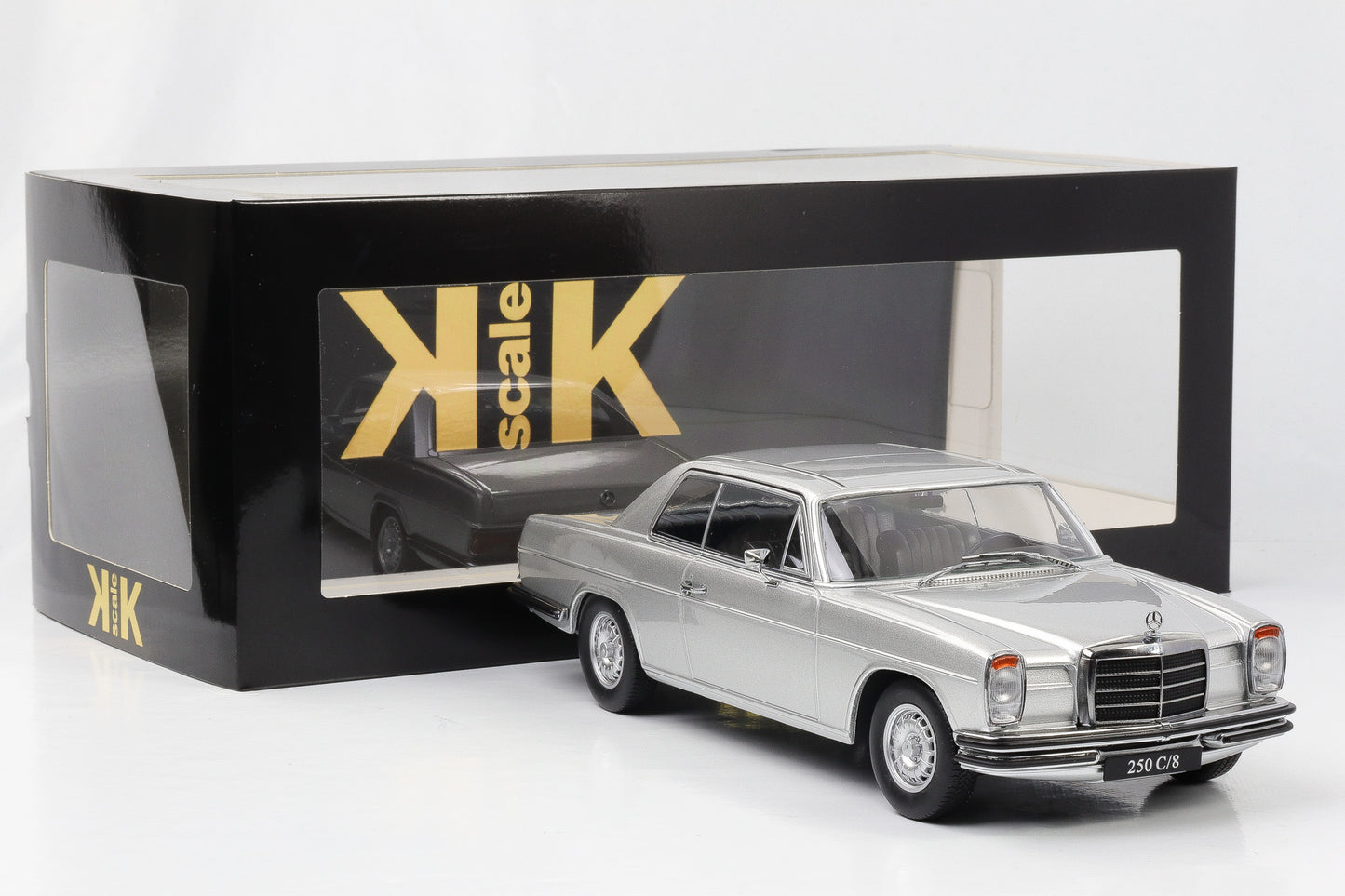 1:18 Mercedes-Benz 250C/8 Coupe W114 1969 metallic silber KK-Scale