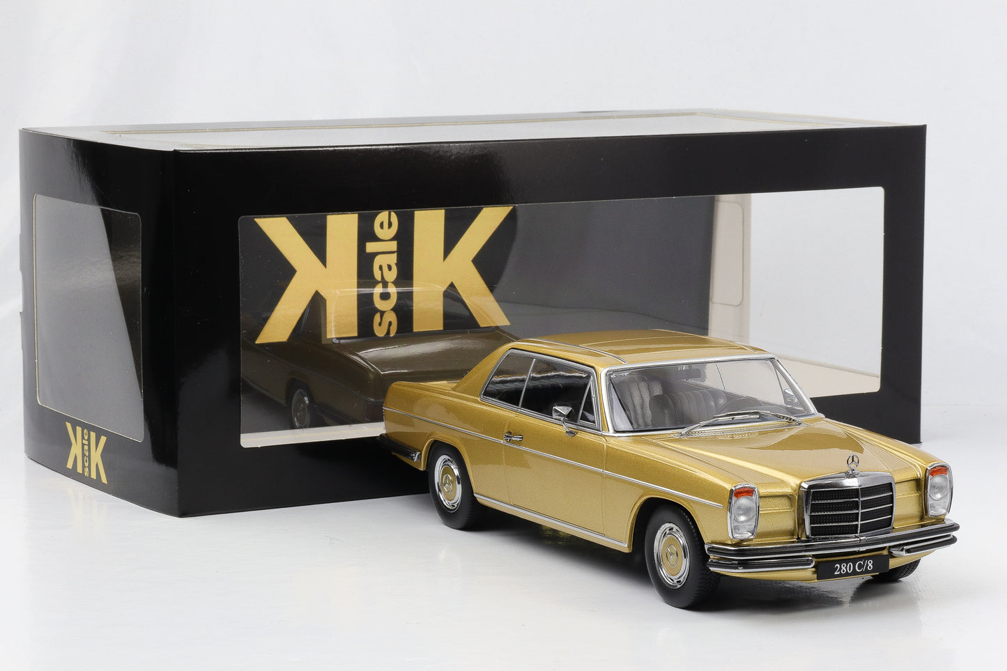 1:18 Mercedes-Benz 280C/8 Coupe W114 1969 metallic gold KK-Scale