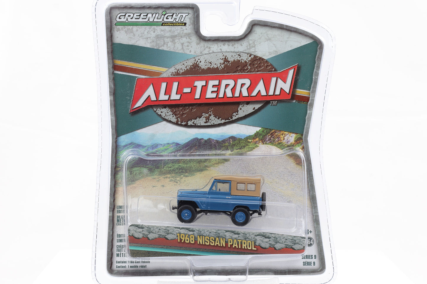 1:64 Greenlight 1968 Nissan Patrol blau All-Terrain Series