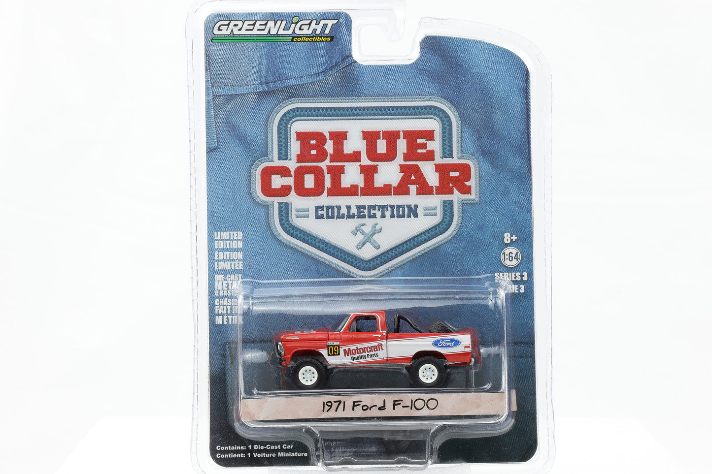 1:64 Greenlight 1971 Ford F-100 orange-weiß Blue Collar Collection