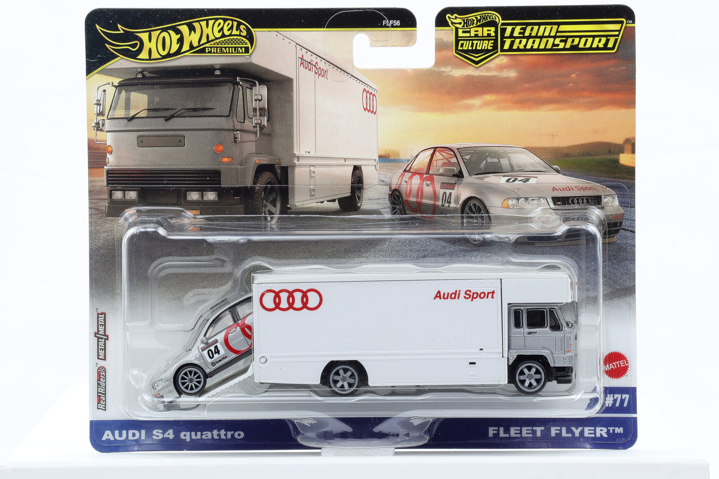 1:64 Hot Wheels AUDI S4 Quattro Fleet Flyer Car Culture Team Transport