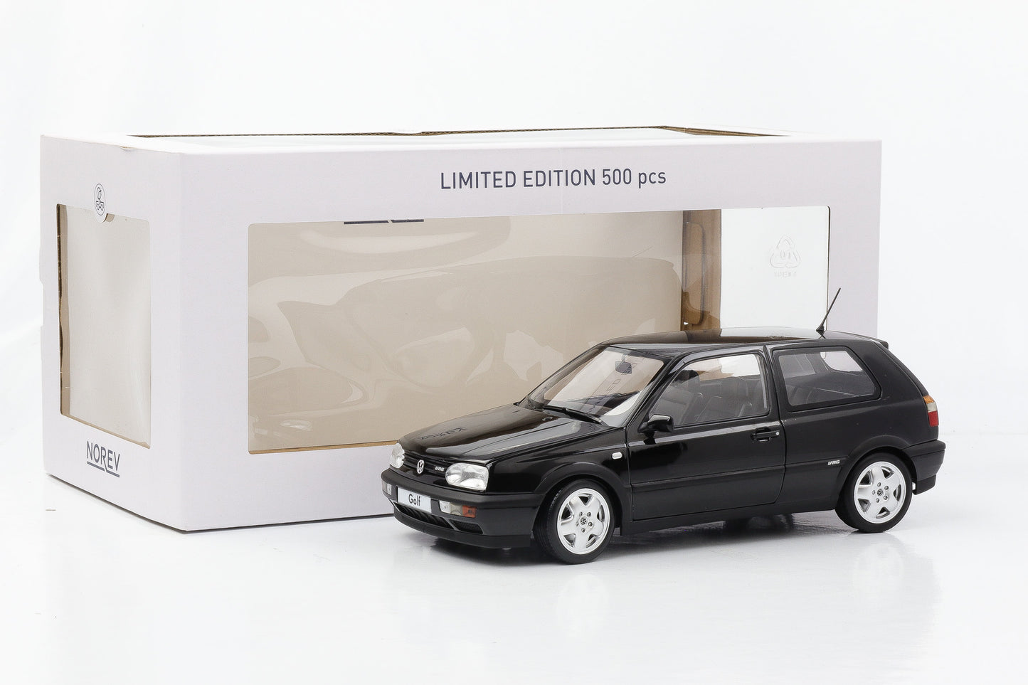 1:18 Norev Volkswagen Golf III 3 VR6 VW Rabbit VR6 1996 black full opening limited