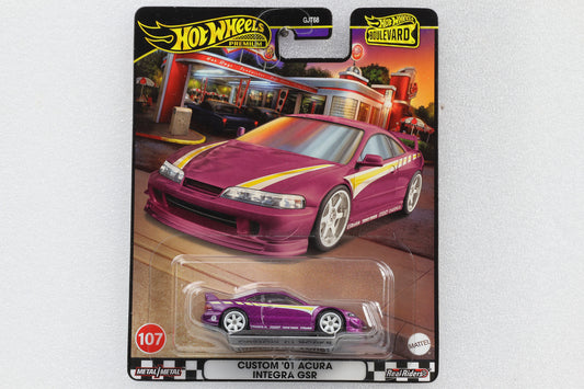 1:64 Hot Wheels Premium Boulevard Custom 2001 Acura Integra GSR #107