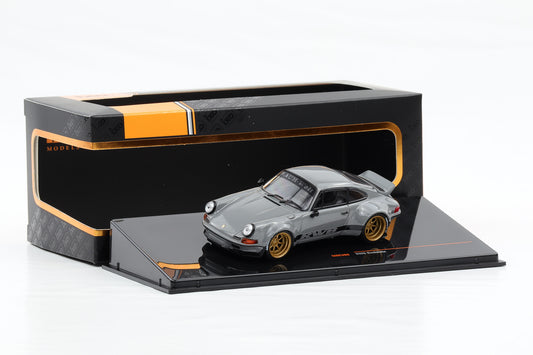 1:43 IXO Porsche 911 RWB Rauh-Welt Backdate grau gold wheels MOC308