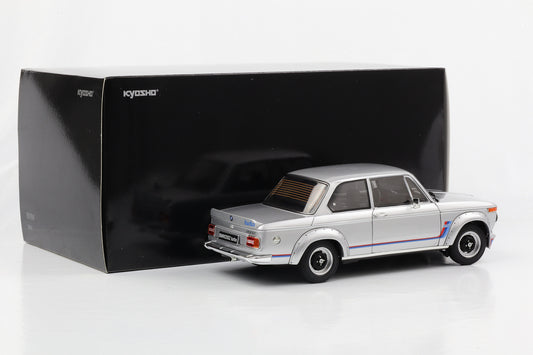 1:18 BMW Kyosho 2002 Turbo 1974 silver 08544S full opening