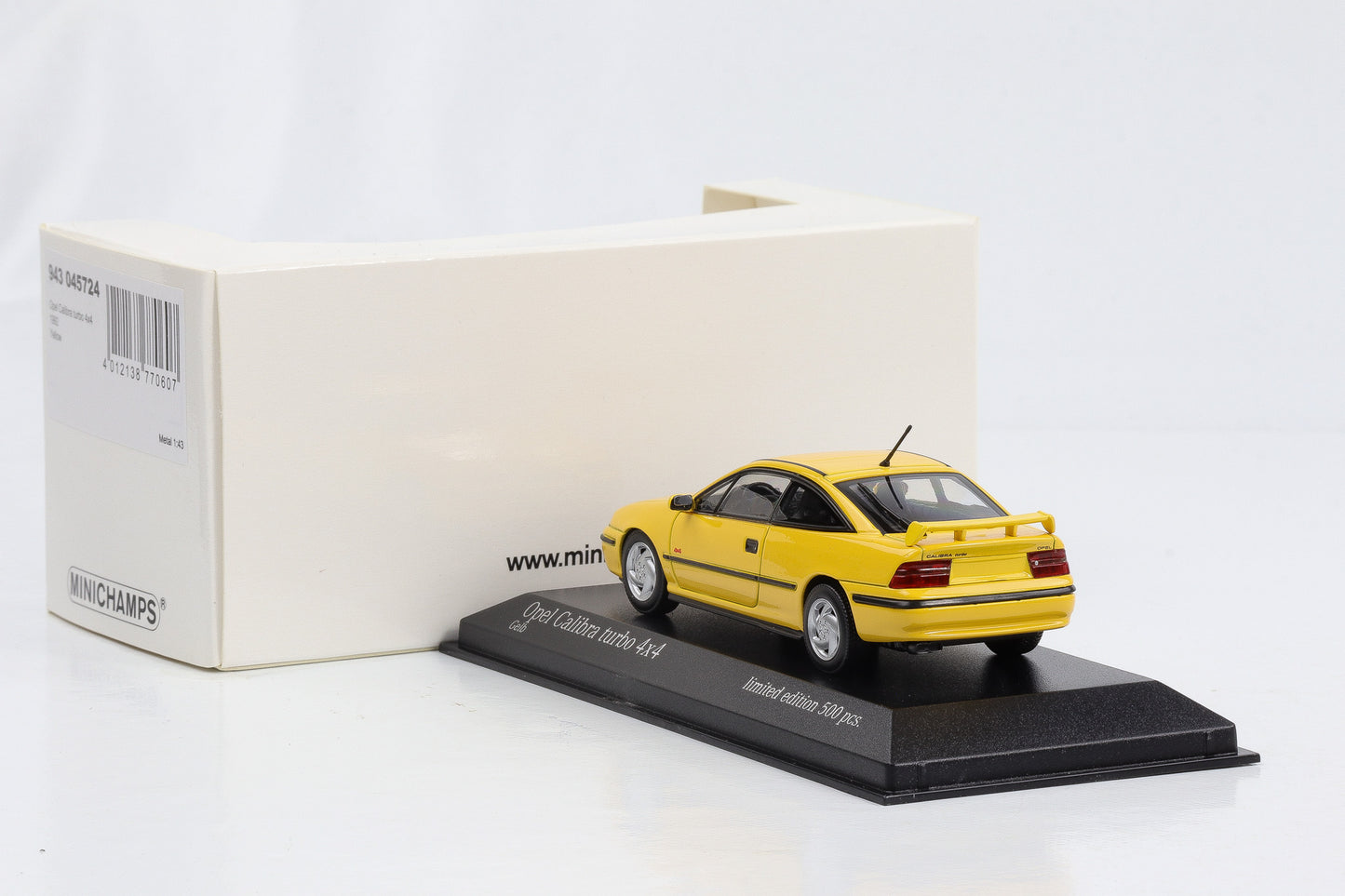 1:43 Minichamps Opel Calibra turbo 4x4 1992 gelb diecast