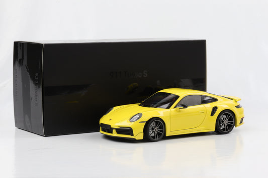 1:18 Porsche 911 992 Turbo S Coupe Sport Design 2021 gelb Minichamps