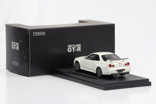 1:43 Ebbro Nissan Skyline GT-R R34 Vspec II weiß 1995