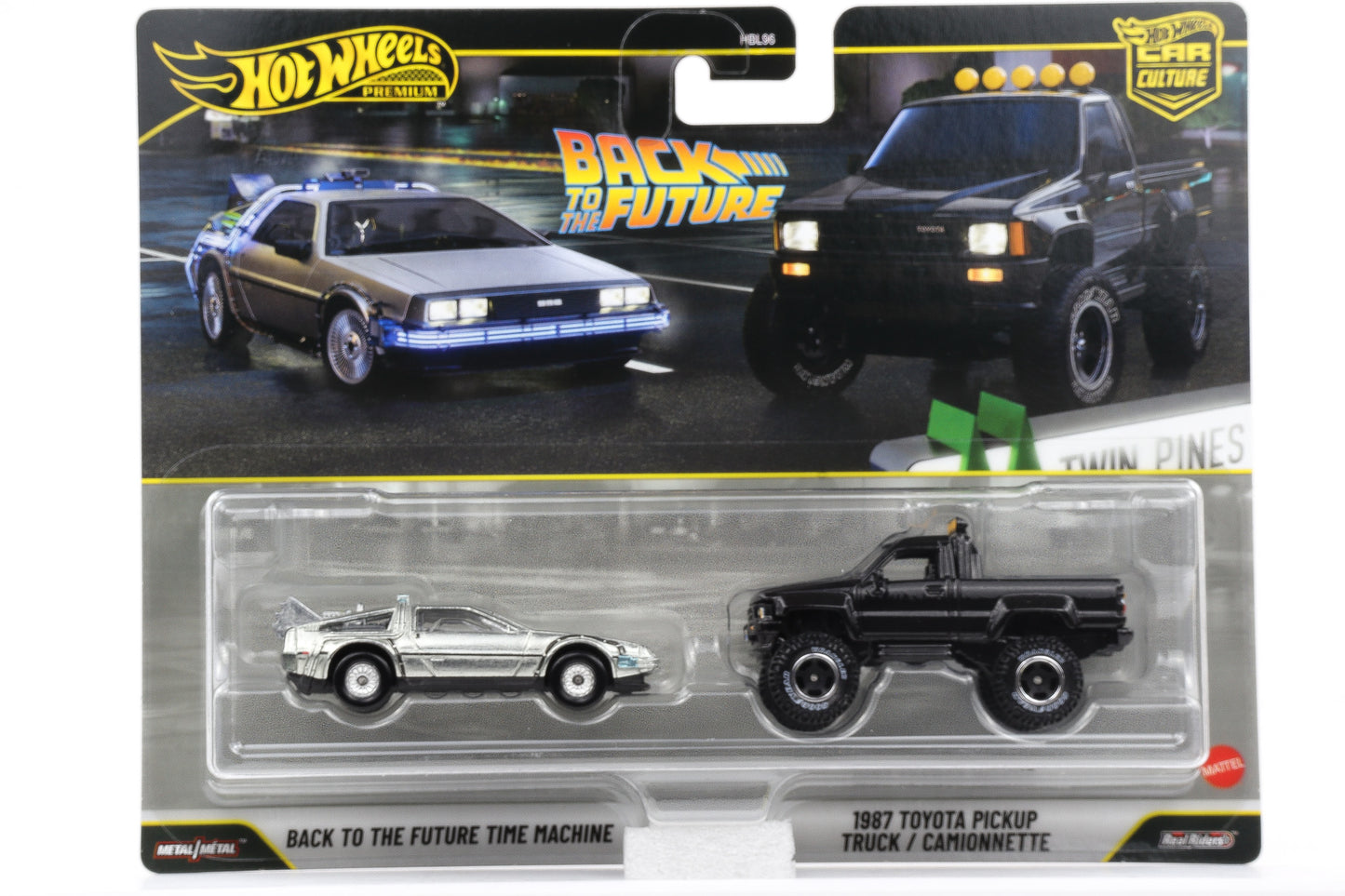 1:64 Hot Wheels 2-Pack Back to the Future DeLorean 1987 Toyota Pickup Car Culture