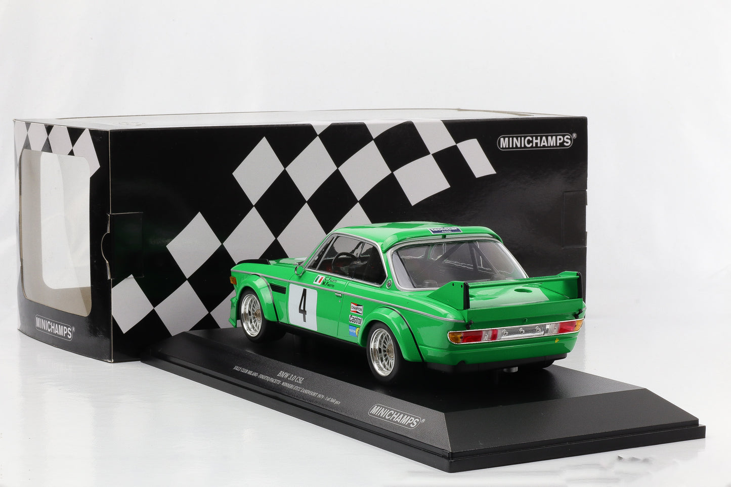 1:18 BMW 3.0 CSL ETCC Zandvoort 1979 Winner #4 Finotto Facetti Minichamps