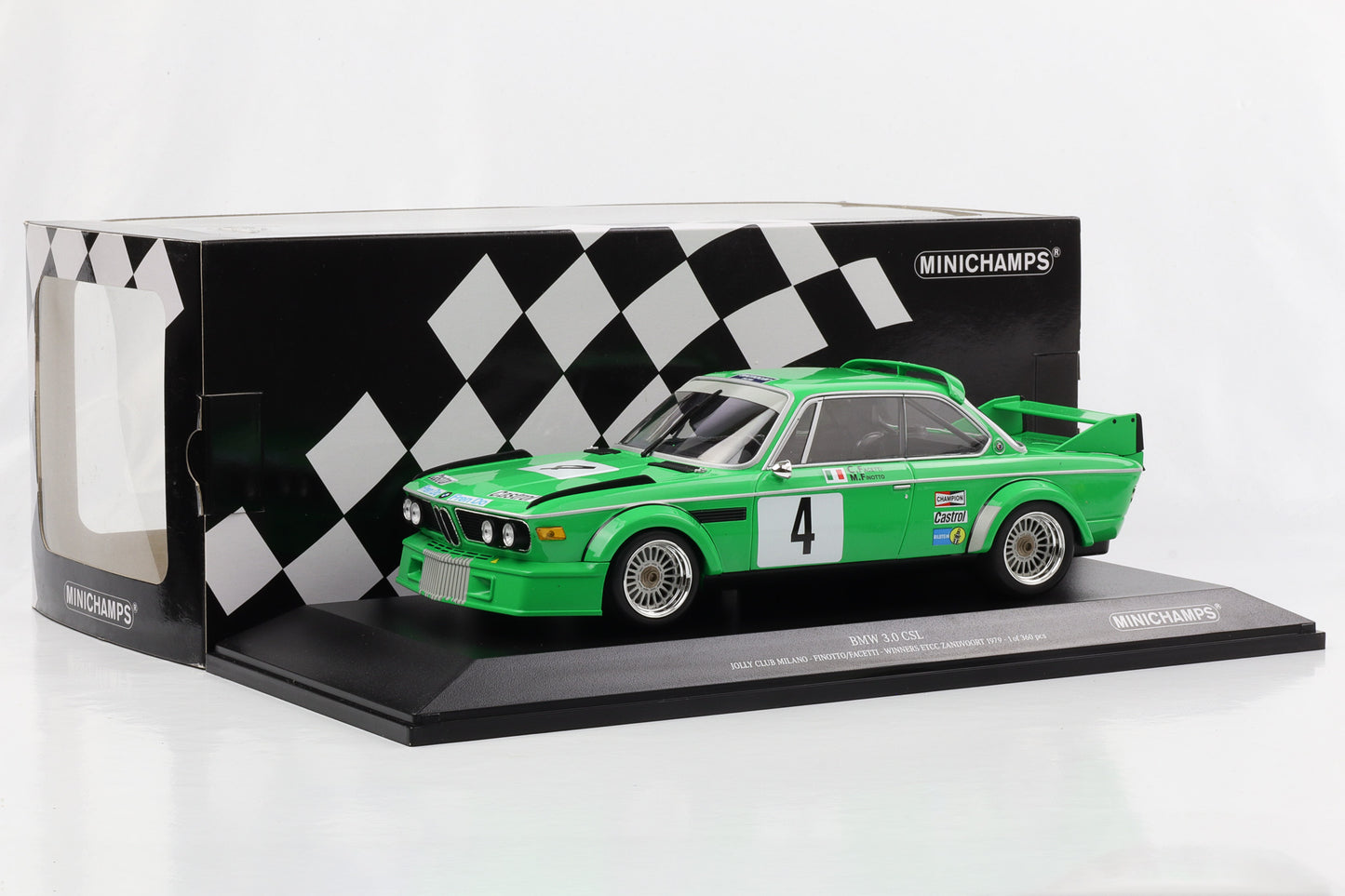 1:18 BMW 3.0 CSL ETCC Zandvoort 1979 Winner #4 Finotto Facetti Minichamps
