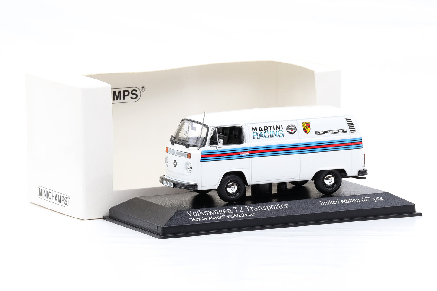1:43 Minichamps Volkswagen VW T2 weiss Porsche Martini Racing 1972