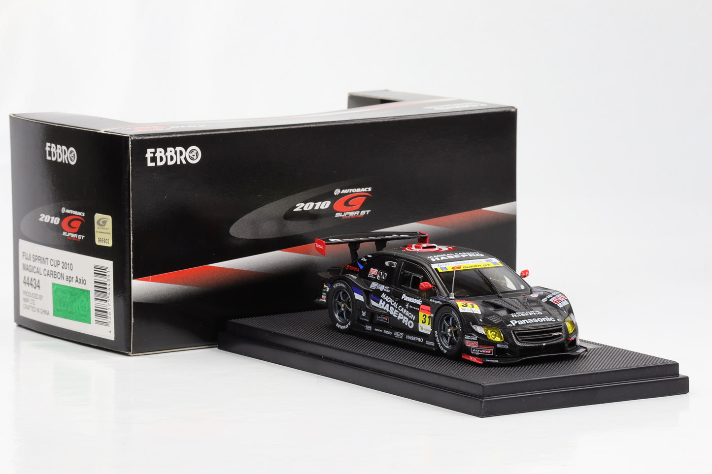 1:43 Ebbro Toyota Corolla Magical Carbon apr Axio Fuji Sprint Cup 2010 Saga, Matsuda diecast