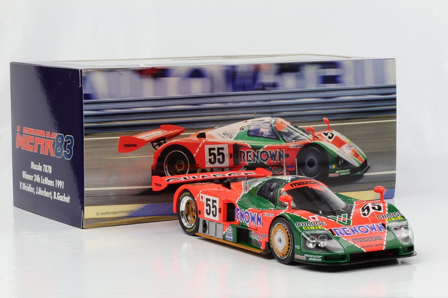 1:18 WERK83 Mazda 787B Winner 24h Le Mans 1991 Weidler Herbert Gachot