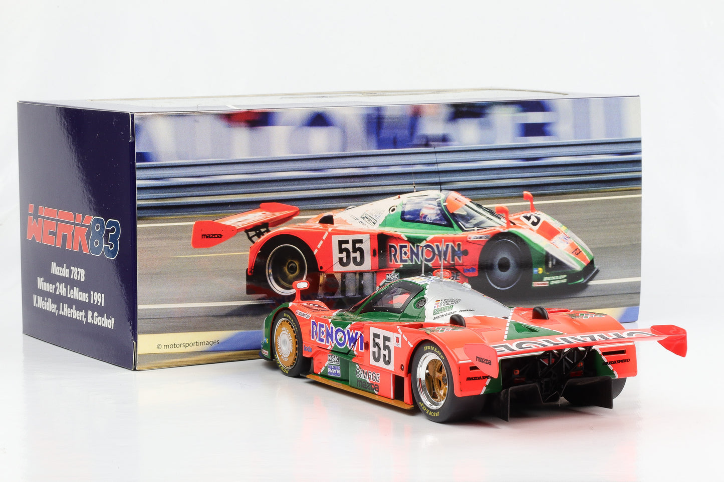 1:18 WERK83 Mazda 787B Winner 24h Le Mans 1991 Weidler Herbert Gachot