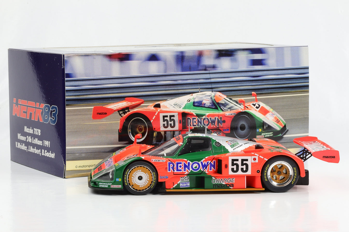 1:18 WERK83 Mazda 787B Winner 24h Le Mans 1991 Weidler Herbert Gachot