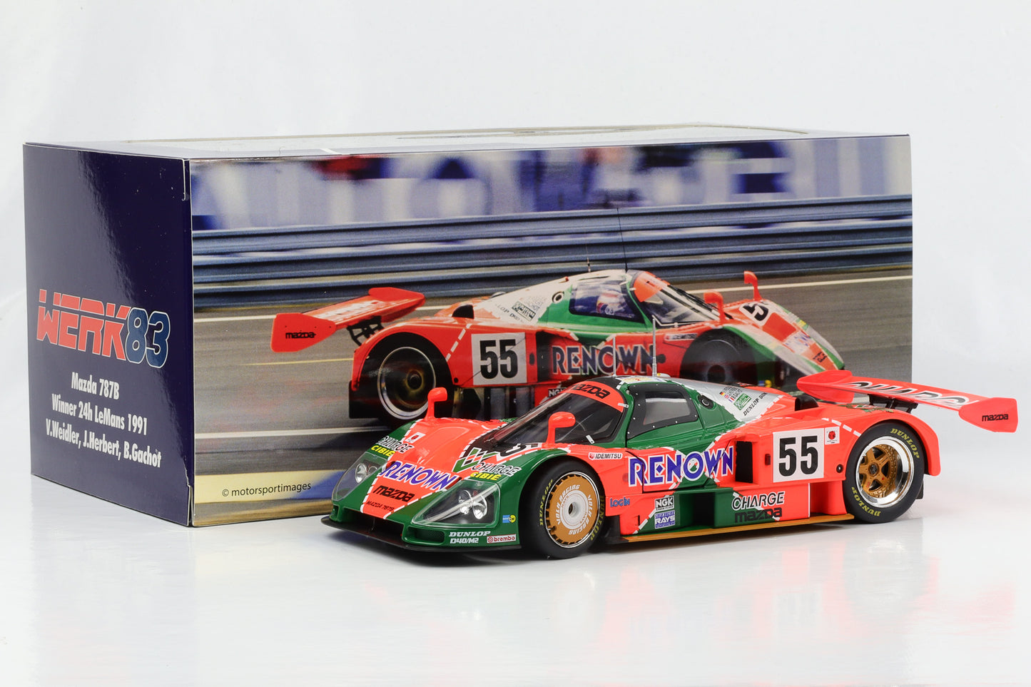 1:18 WERK83 Mazda 787B Winner 24h Le Mans 1991 Weidler Herbert Gachot