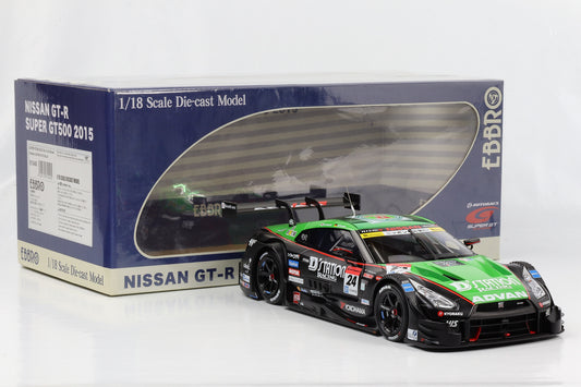 1:18 Ebbro Nissan GT-R Super GT500 2015 #24 Fuji Winner D. Sasaki M. Krumm