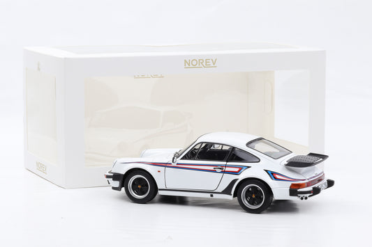1:18 Norev Porsche 911 930 Turbo 3.3 weiss mit Martini Streifen 1980 187668