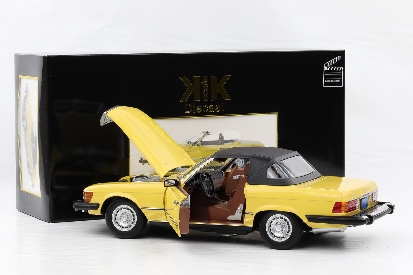 1:12 Mercedes-Benz 450 SL R107 US 1979 gelb TV-Serie "Hart aber Herzlich" KK-Scale