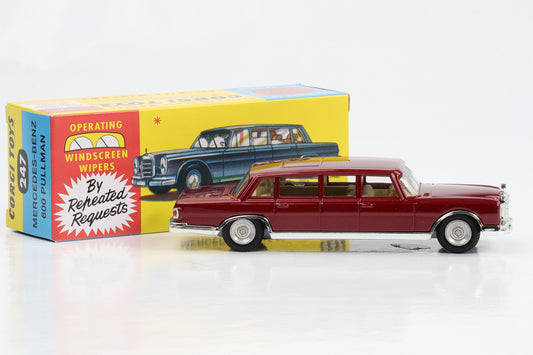1:52 Corgi Toys Mercedes-Benz 600 Pullman weinrot Nr. 247 Repro
