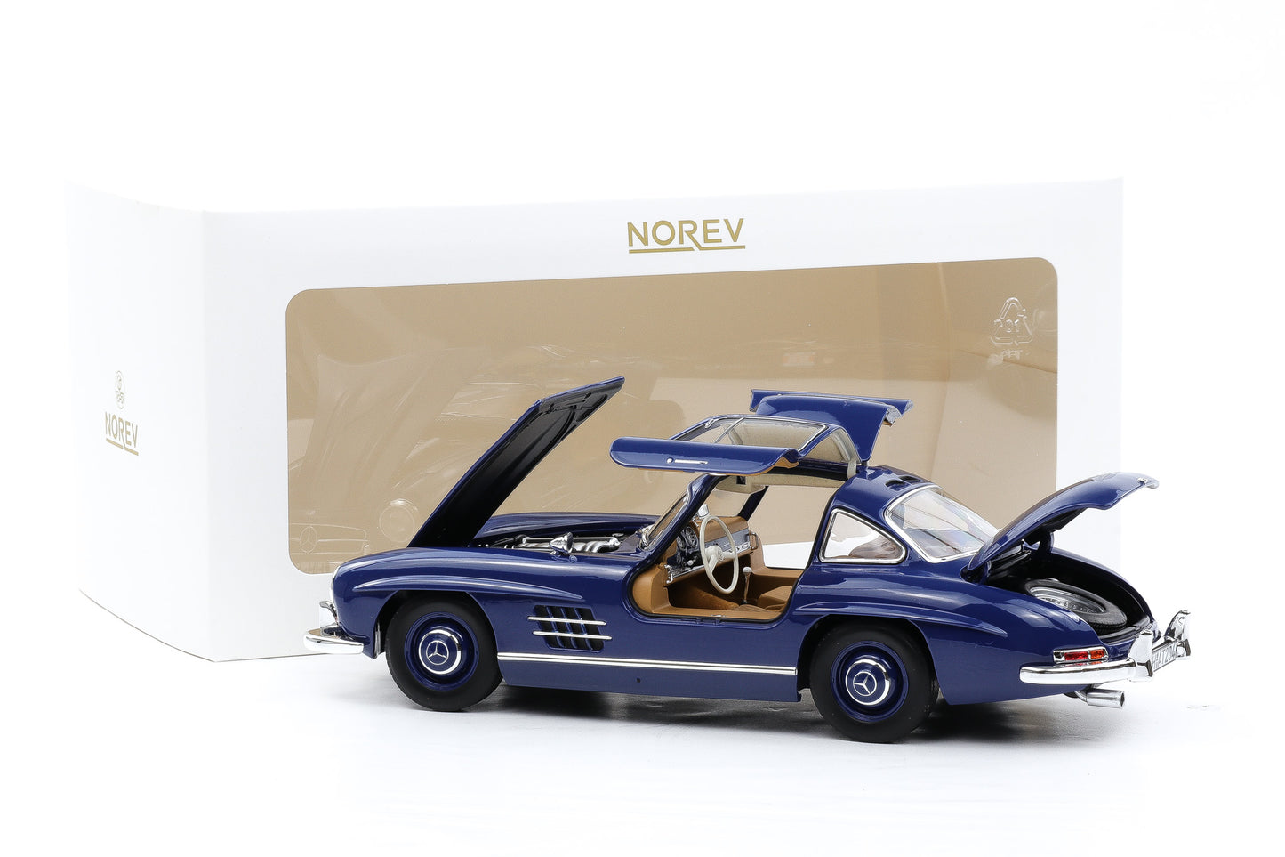 1:18 Norev Mercedes-Benz 300 SL W198 1954 blau full opening 183852