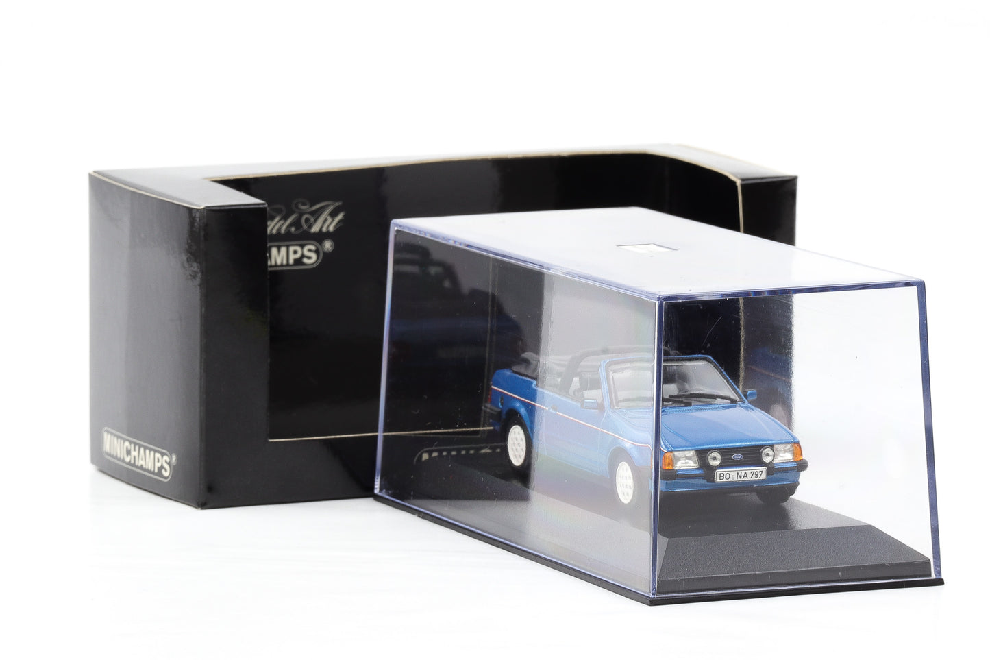 1:43 Minichamps Ford Escort III Cabriolet 1983 gemini blau metallic