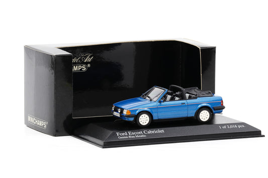 1:43 Minichamps Ford Escort III Cabriolet 1983 gemini blau metallic