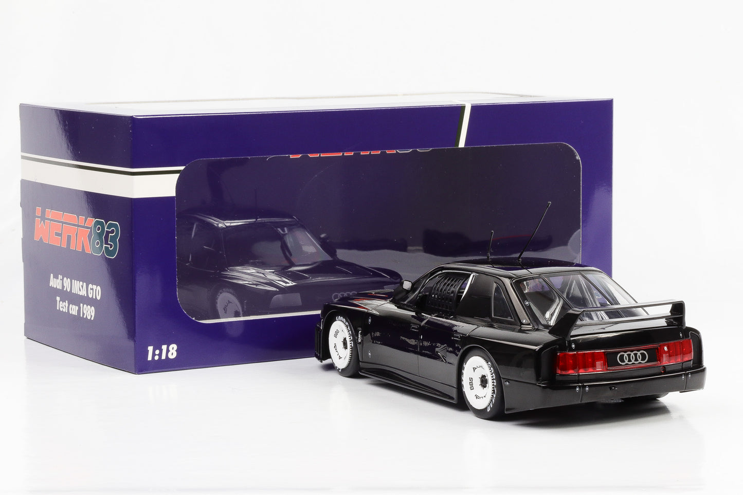 1:18 Audi 90 IMSA GTO Test car IMSA 1989 schwarz Werk83 diecast