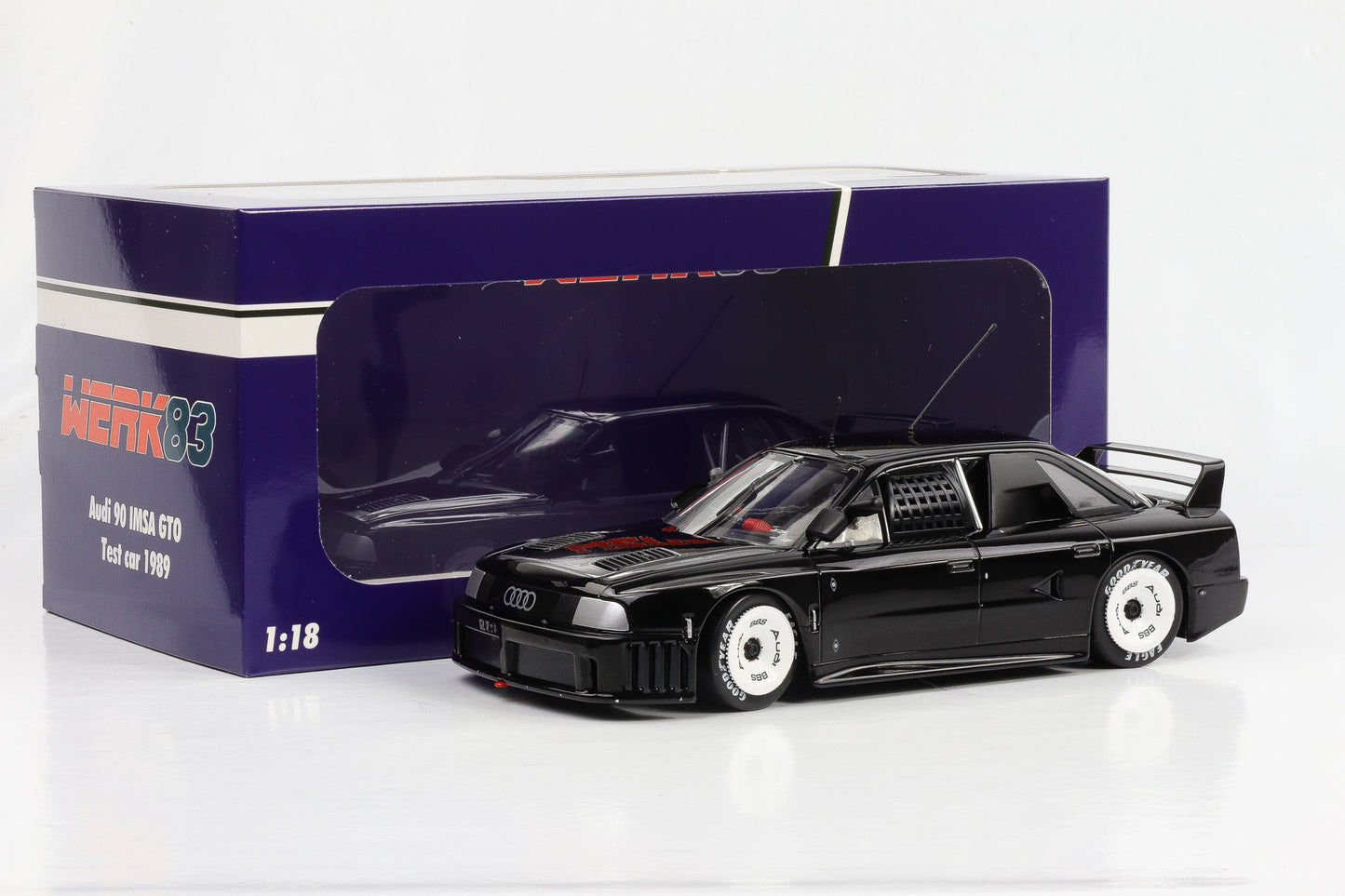 1:18 Audi 90 IMSA GTO Test car IMSA 1989 schwarz Werk83 diecast