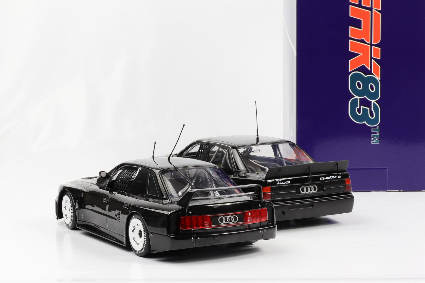 1:18 Audi 90 IMSA GTO & 200 Quattro Trans-Am Testcar schwarz Werk83 Set