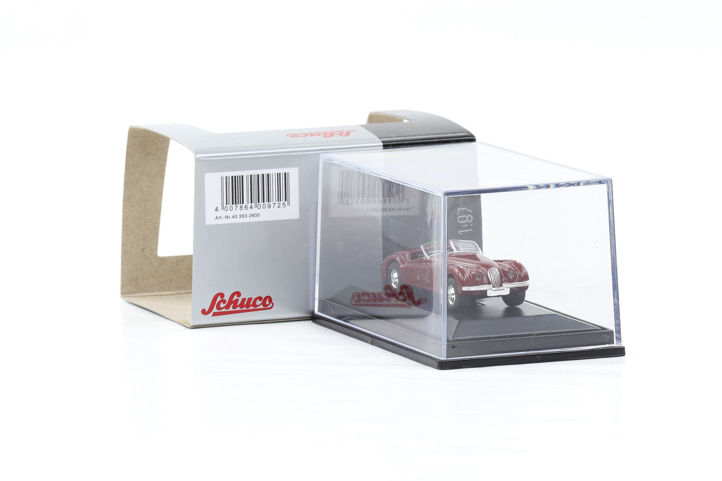 1:87 Schuco H0 Jaguar XK 120 Roadster dunkelrot diecast
