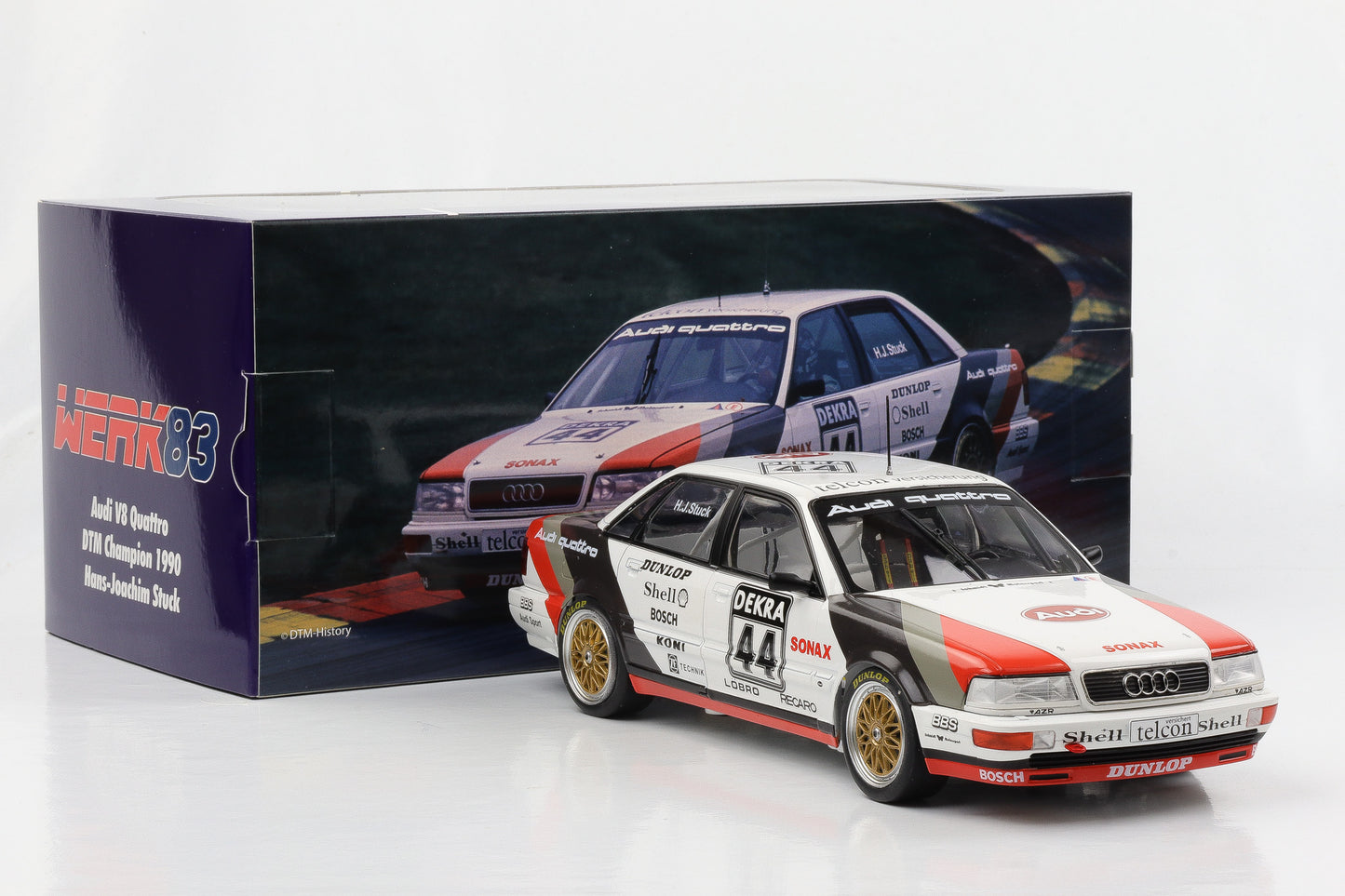 1:18 Werk83 Audi V8 Quattro DTM Champion 1990 #44 Hans-Joachim Stuck