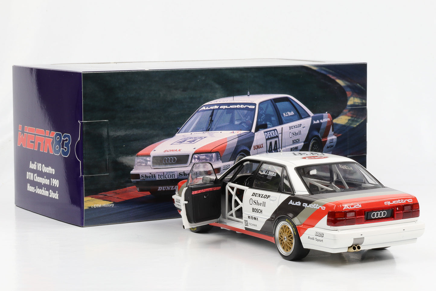 1:18 Werk83 Audi V8 Quattro DTM Champion 1990 #44 Hans-Joachim Stuck