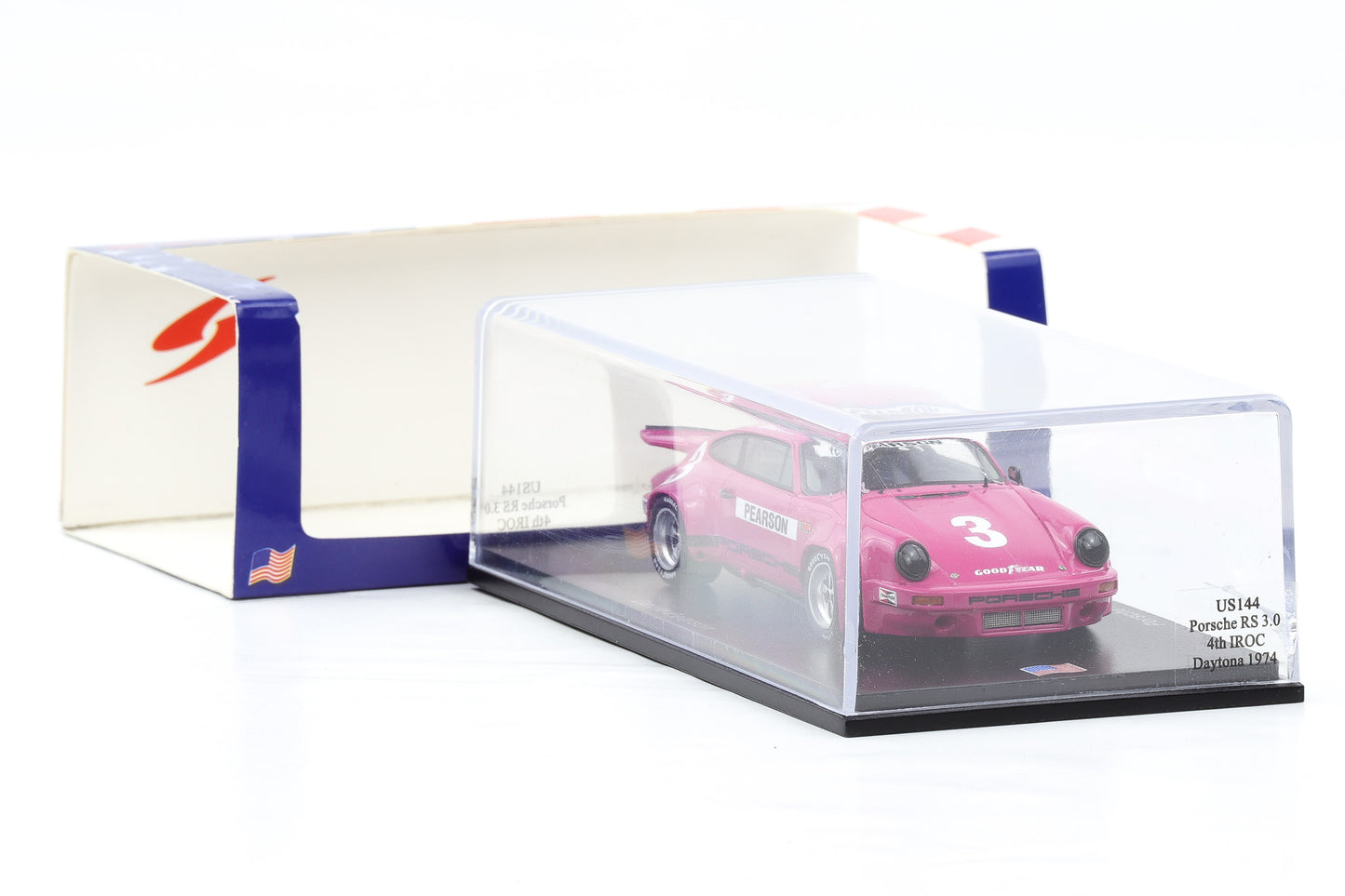 1:43 Spark Porsche RS 3.0 IROC Daytona #3 Pearson 1974 Spark US144