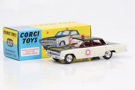 1:49 Corgi Toys Oldsmobile Super 88 Sheriff schwarz weiss Nr. 237 Repro