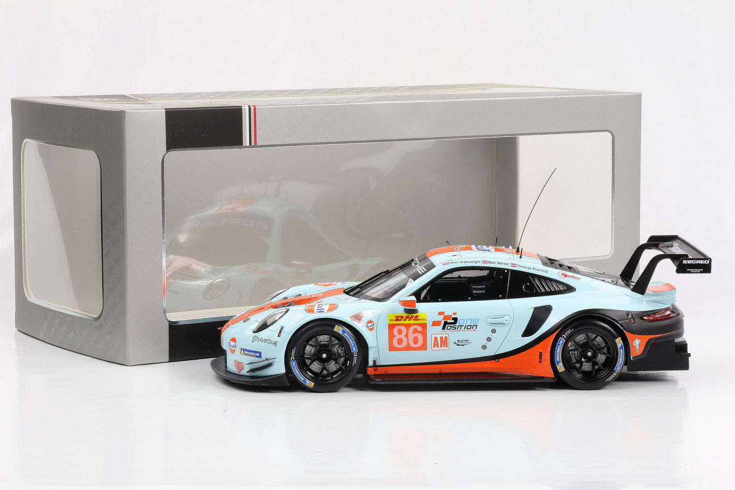 1:18 Porsche 911 RSR #86 1000 Miles Sebring WEC 2019 Gulf Racing Ixo