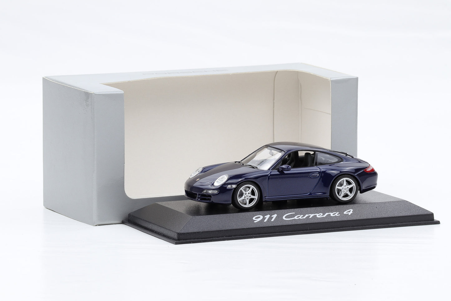 1:43 Minichamps Porsche 911 997 Carrera 4 blau metallic 2004 WAP Dealer